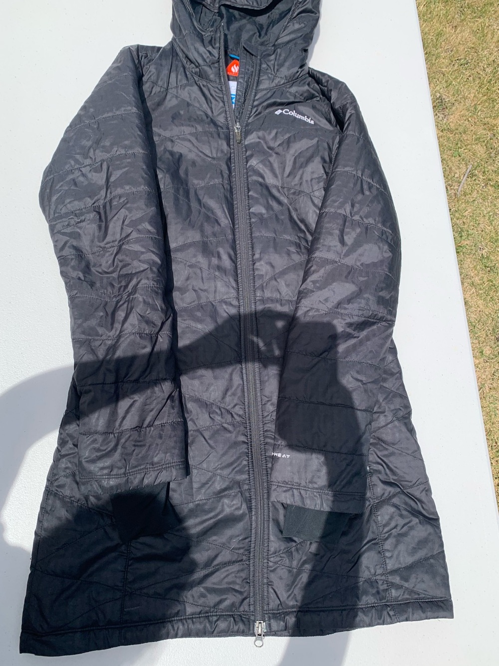 Columbia Black Hooded Quilted Jacket